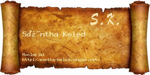 Sántha Keled névjegykártya